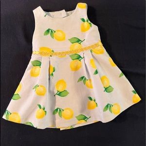 Adorable baby girl Lemon theme dress